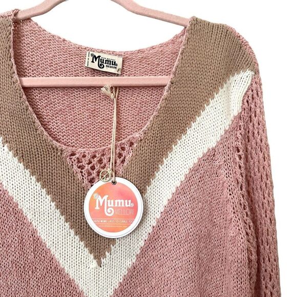 SHOW ME YOUR MUMU‎ Daveny Scoop Neck Sweater NWT Sz Medium - Picture 3 of 5